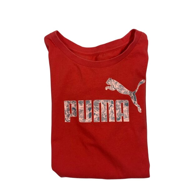 puma logo short sleeve red t-shirt woman size large - Picture 7 of 15